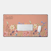 Botanical Watercolor Wildflowers  Peach (Clavier et souris)