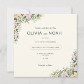 Botanical wedding invitation - boho and rustic (Devant)