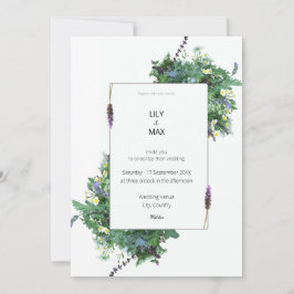 Botanical Wedding Invitation | Elegant Wildflower  Kaart
