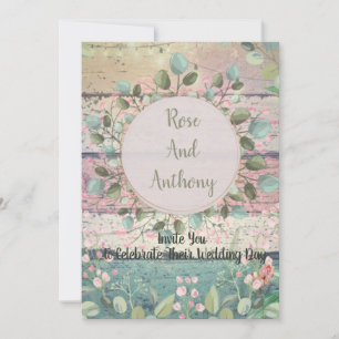 Botanical Wedding Invitation Kaart