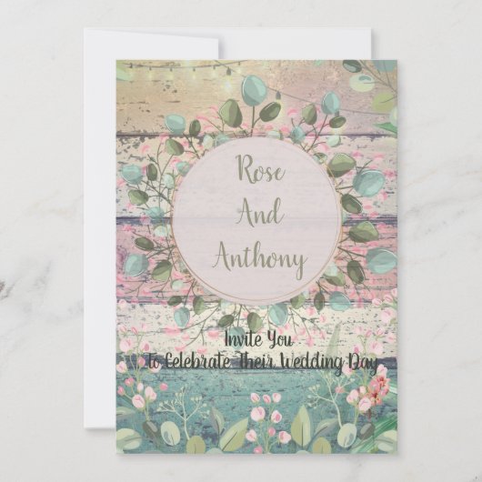 Botanical Wedding Invitation Kaart (Voorkant)