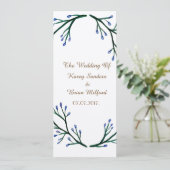 Botanical Wedding Invitation Kaart (Staand voorkant)