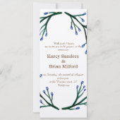 Botanical Wedding Invitation Kaart (Achterkant)