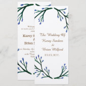 Botanical Wedding Invitation Kaart (Voorkant / Achterkant)