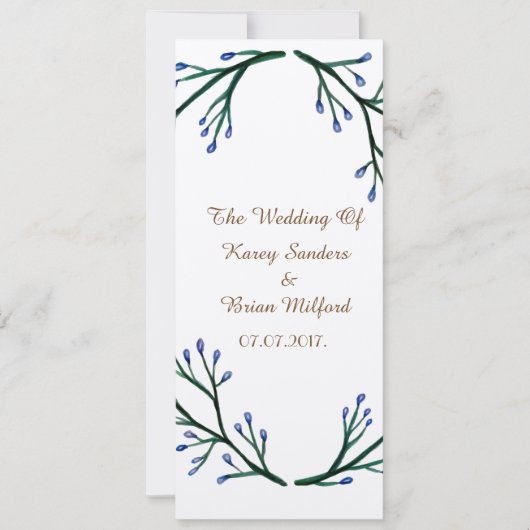 Botanical Wedding Invitation Kaart (Voorkant)