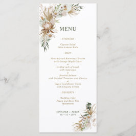 Botanical Wedding Menus Menu
