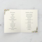 Botanical wedding program - boho folded card kaart (Binnen)