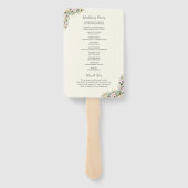 Botanical wedding program handwaaier (Achterkant)