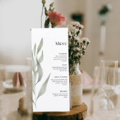 Botanical Wedding Reception Menu