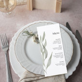 Botanical Wedding Reception Menu