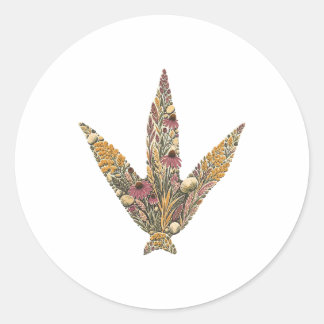 Botanical Wild Turkey Prairie Track Nature Sticker