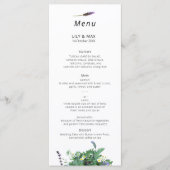 Botanical Wildflower Wedding Menu (Devant)