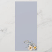 Botanical wildflowers garden floral Wedding Menu (Dos)