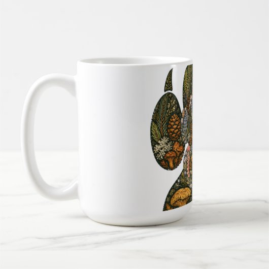 Botanical Wolf Paw Pine Forest Nature Mug (Gauche)