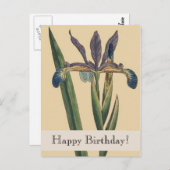  Botanicals Iris Verjaardag Briefkaart (Voorkant / Achterkant)