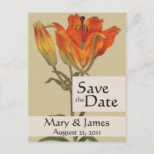 Botanicals Lily Save the Date Briefkaart