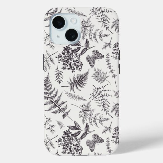  botanie & vlinderpatroon Case-Mate iPhone case (Achterkant)