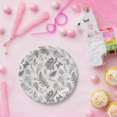  botanie & vlinderpatroon papieren bordje (Feest)