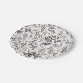  botanie & vlinderpatroon papieren bordje (Gekanteld)