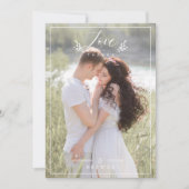 Botanique Amour & Merci Mariage photo personnalisé (Devant)