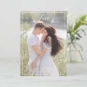 Botanique Amour & Merci Mariage photo personnalisé (Debout devant)