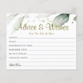 Botanique Aquarelle Mariage Conseils Wings Cartes (Devant)