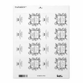 Botanique Blanc Soap Bar Étiquettes (Feuille entière)