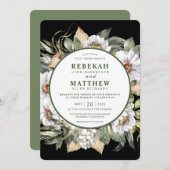 Botanique blanche | FAIRE-PART DE MARIAGE (Devant / Derrière)