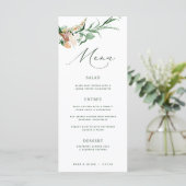 Botanique Boho Green Neutral Green Mariage Menu (Debout devant)