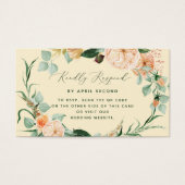 Botanique Boho Jaune Mariage QR Code carte RSVP (Devant)