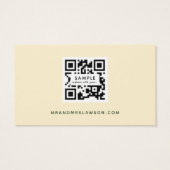 Botanique Boho Jaune Mariage QR Code carte RSVP (Dos)