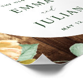 Botanique Boho Rustic Grange Mariage Affiche de bi (Coin)