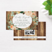 Botanique Boho Rustique Mariage QR Code carte RSVP (Bureau)