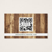 Botanique Boho Rustique Mariage QR Code carte RSVP (Dos)