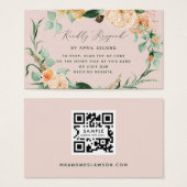 Botanique Boho vert Mariage QR Code carte RSVP (Devant & derrière)