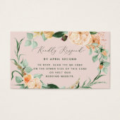 Botanique Boho vert Mariage QR Code carte RSVP (Devant)
