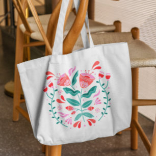 Botanique Couleur Découpe Fleurs Sac fourre-tout