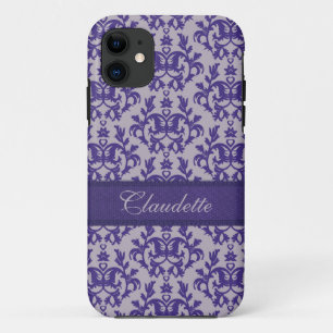 Botanique damassé violet gris iphone5 coque