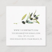 Botanique d'aquarelle Carte de visite unique (Devant)