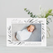 Botanique d'argent | Faire-part de naissance de re (Debout devant)