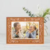 Botanique d'automne | Carte photo de Thanksgiving (Debout devant)