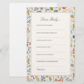 Botanique d'automne | Chères cartes pour bébés (Devant / Derrière)