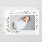 Botanique de printemps | Faire-part de naissance p (Devant)