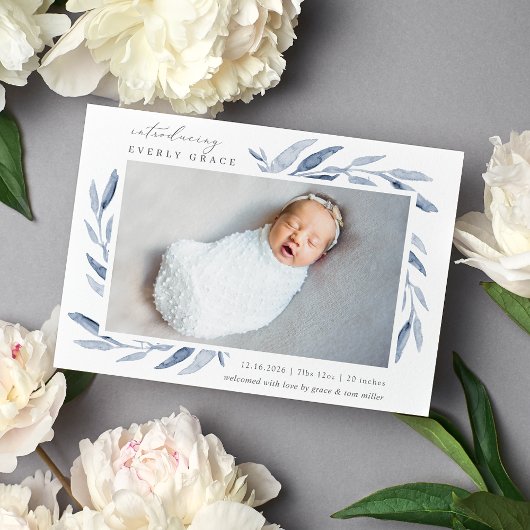 Botanique de printemps | Faire-part de naissance p
