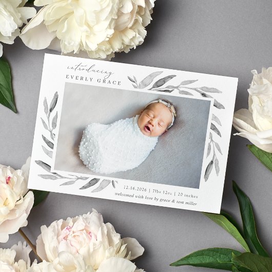 Botanique de printemps | Faire-part de naissance p
