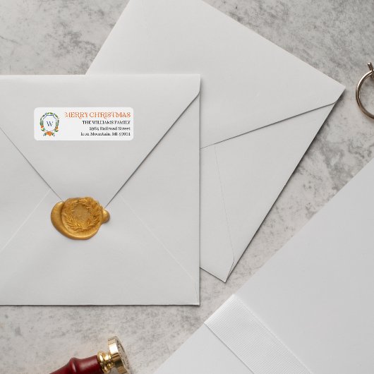 Botanique des agrumes de Noël | Étiquette d'adress