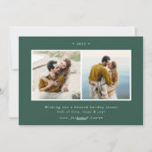 Botanique d'hiver | Carte photo de vacances (Dos)