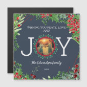 Botanique d'hiver Joy photo Carte magnétique de No (Devant / Derrière)