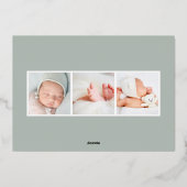 Botanique d'or | Faire-part de naissance de rempli (Verso)