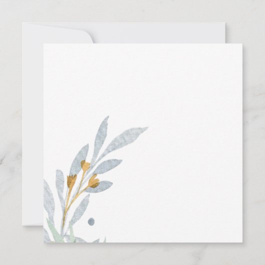 Botanique douce | FAIRE-PART DE MARIAGE CARRÉ (Dos)